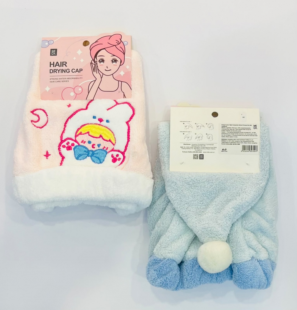 Night Companion Series Princess Dry Hair Cap Assorted