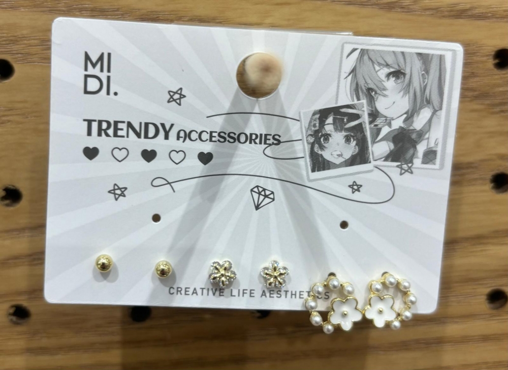 Sweet sister bow multiple pairs of stud earrings/mixed