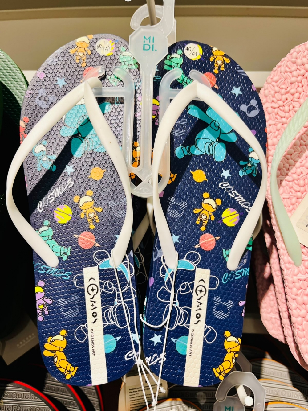 Cosmos Women S Flip Flops 39 Size Starry Blue
