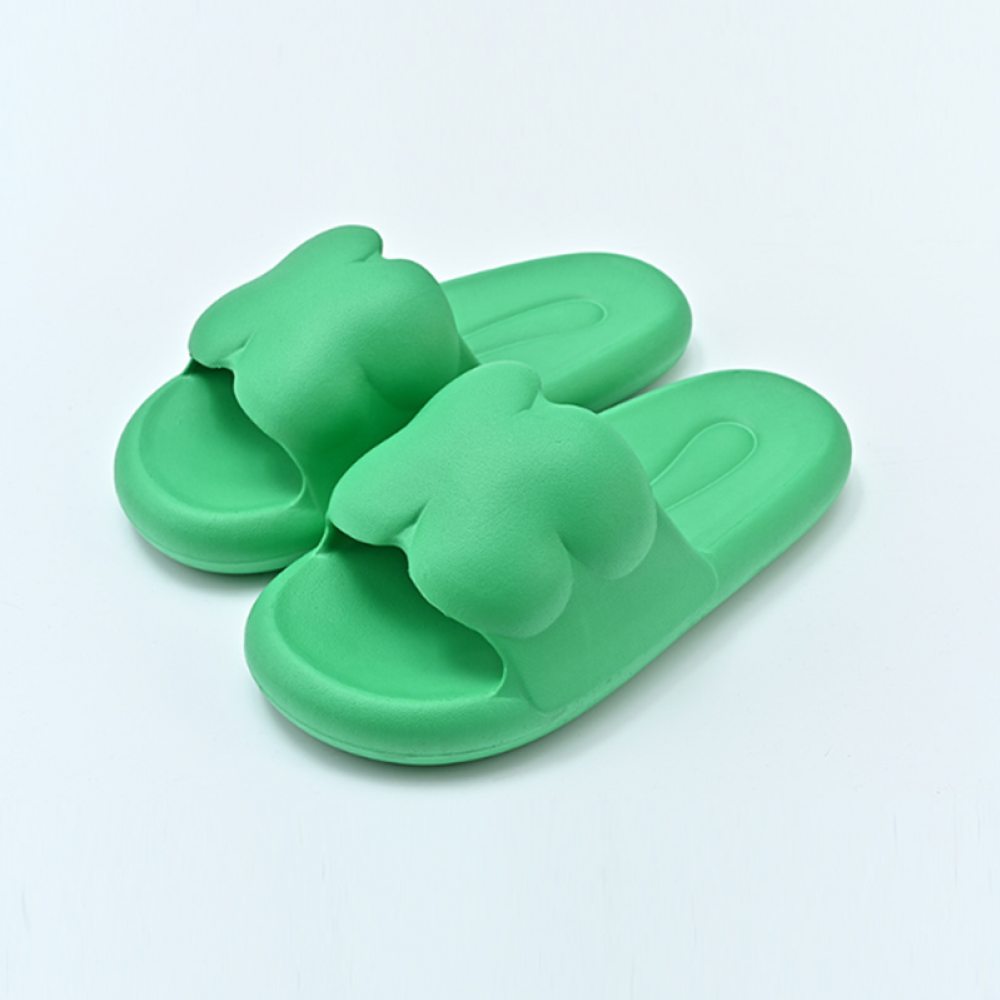 Four-Leaf Clover Comfortable Non-Slip Women's Outdoor Slippers/40-41/Blackish Green