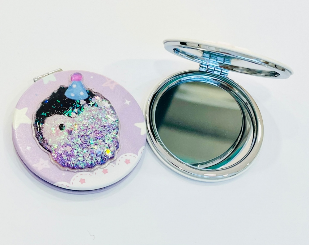 Blodo Island Round Quicksand Pocket Makeup Mirror Assorted