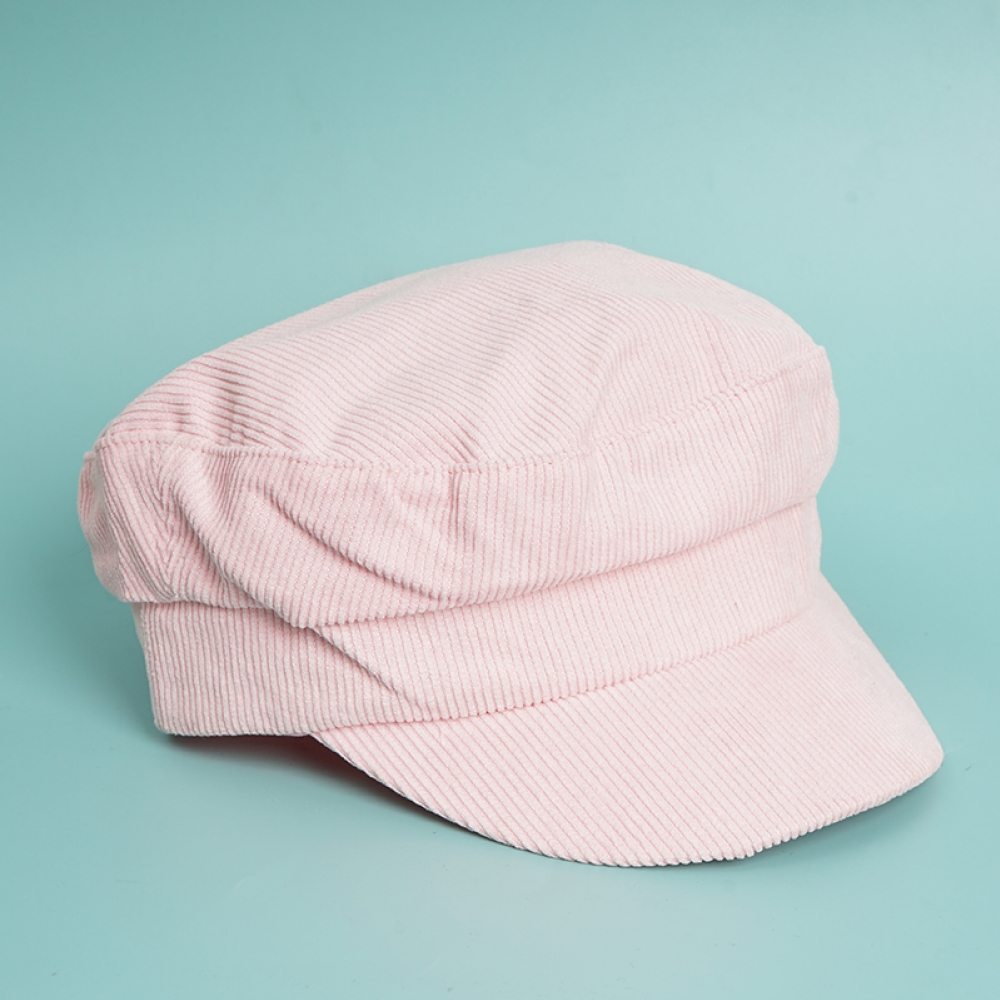 Corduroy Beret Hat/Pink