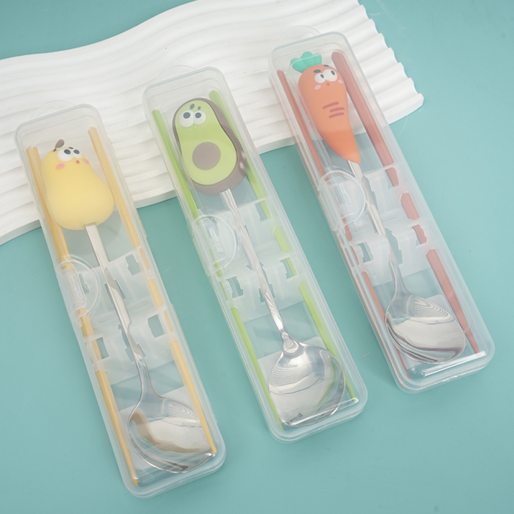 Fruit Coffee Portable Tableware Set/Spoon + Chopsticks/Mixed