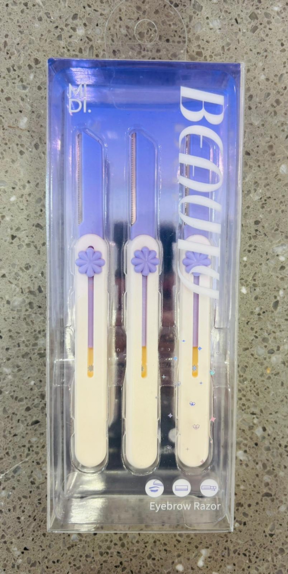 Star Motion Series Convenient Telescopic Eyebrow Knife/3pcs