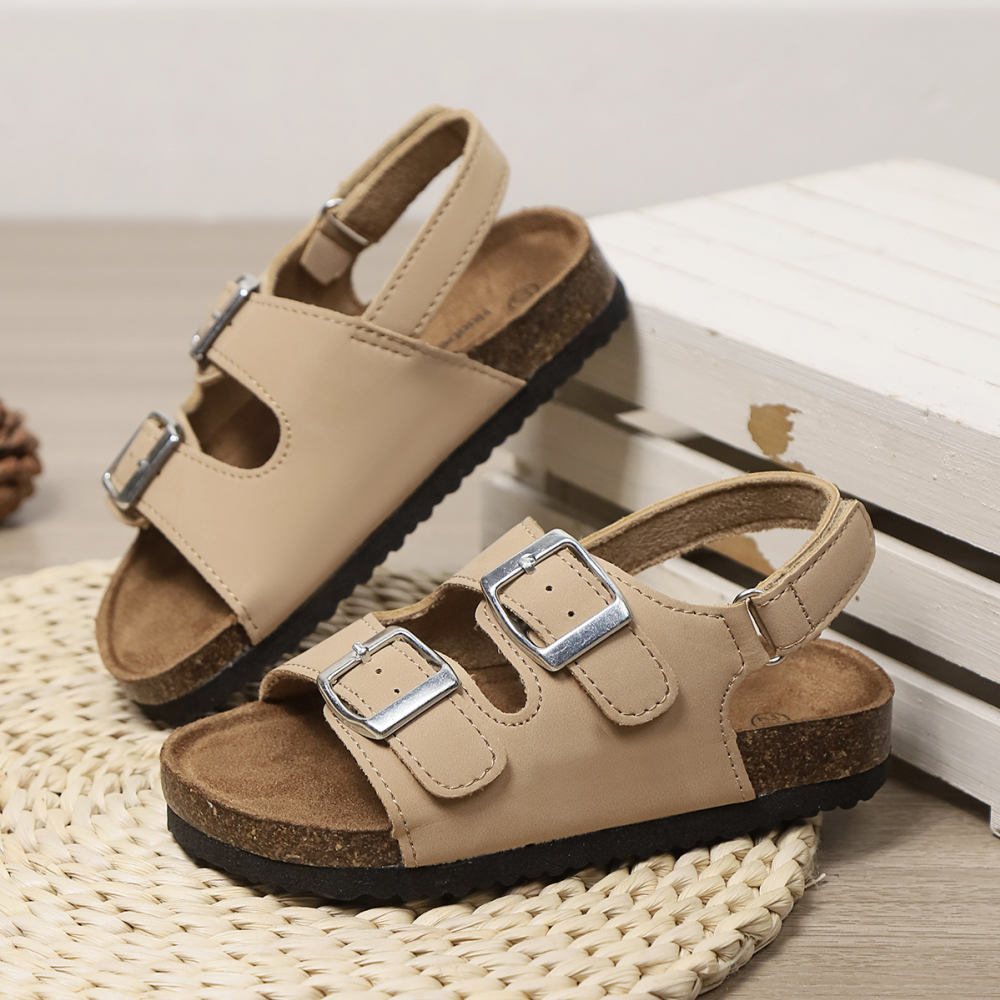 Kid Cork soled slippers 02 Tawny