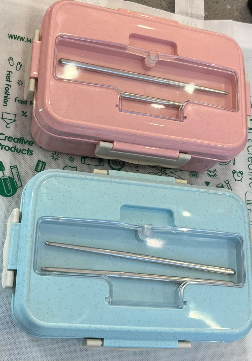 Wheat Portable Lunch Box Large