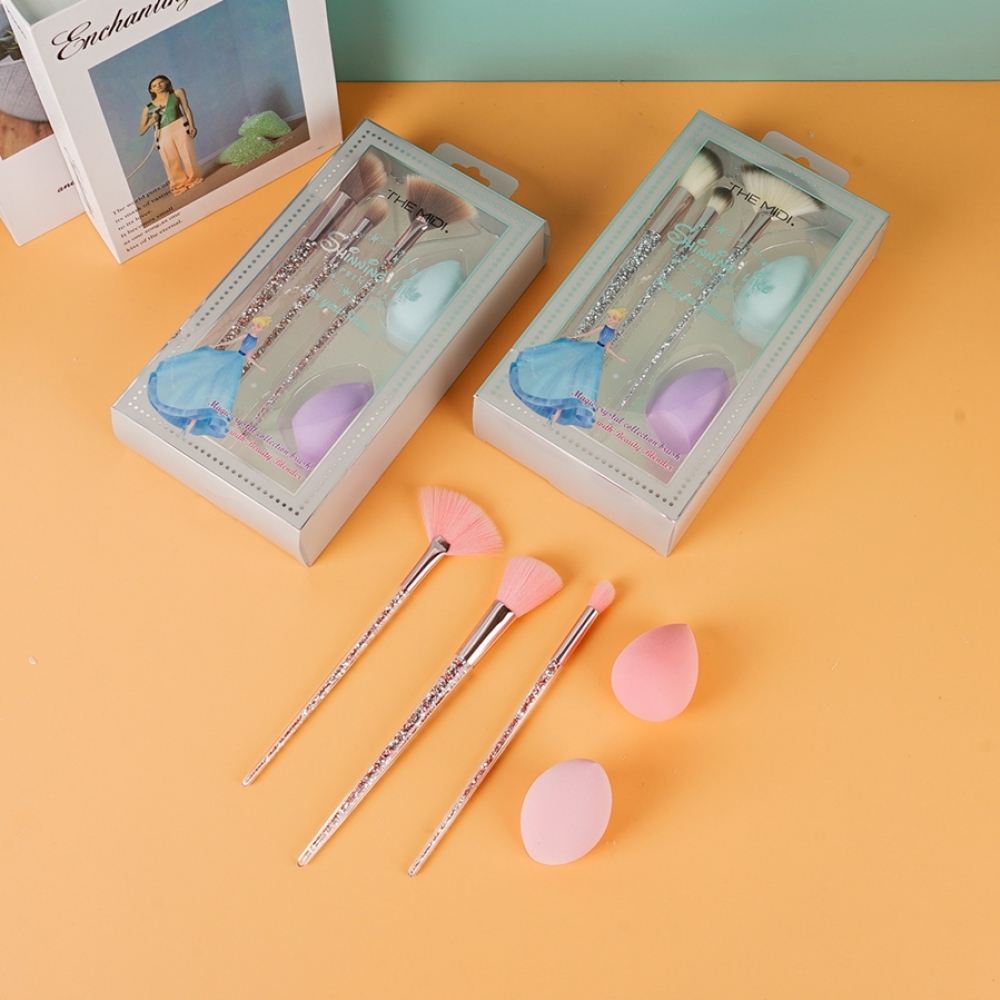 Beauty Egg + Makeup Brush/5pcs/Mixed