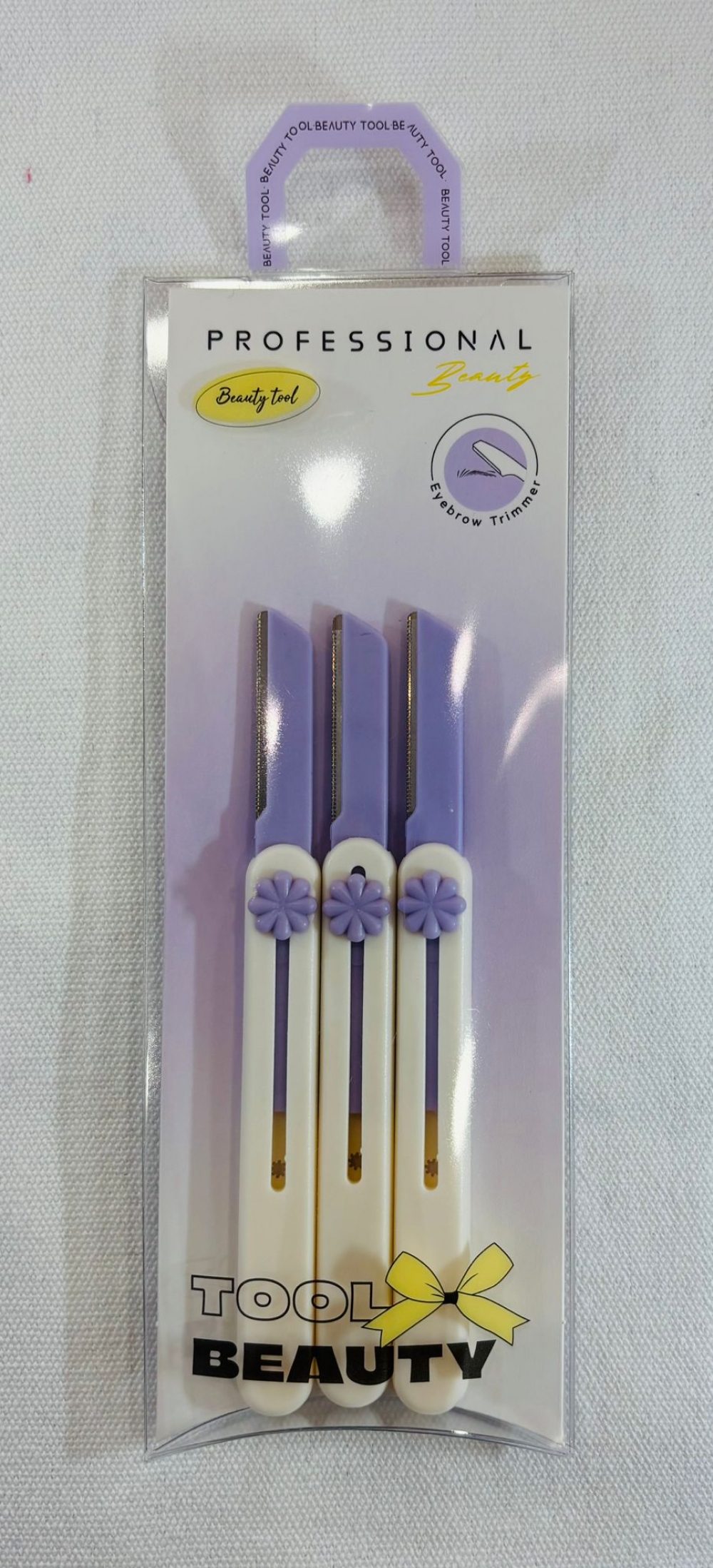 Purple And Silver Series Flower Telescopic Eyebrow Trimmer 3 Pieces