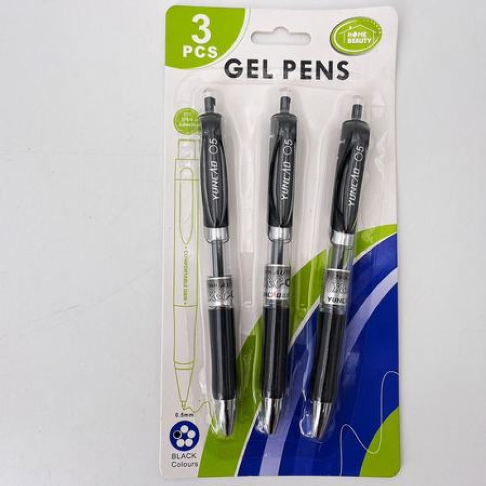Gel Pen/3pcs/Black/0.5mm