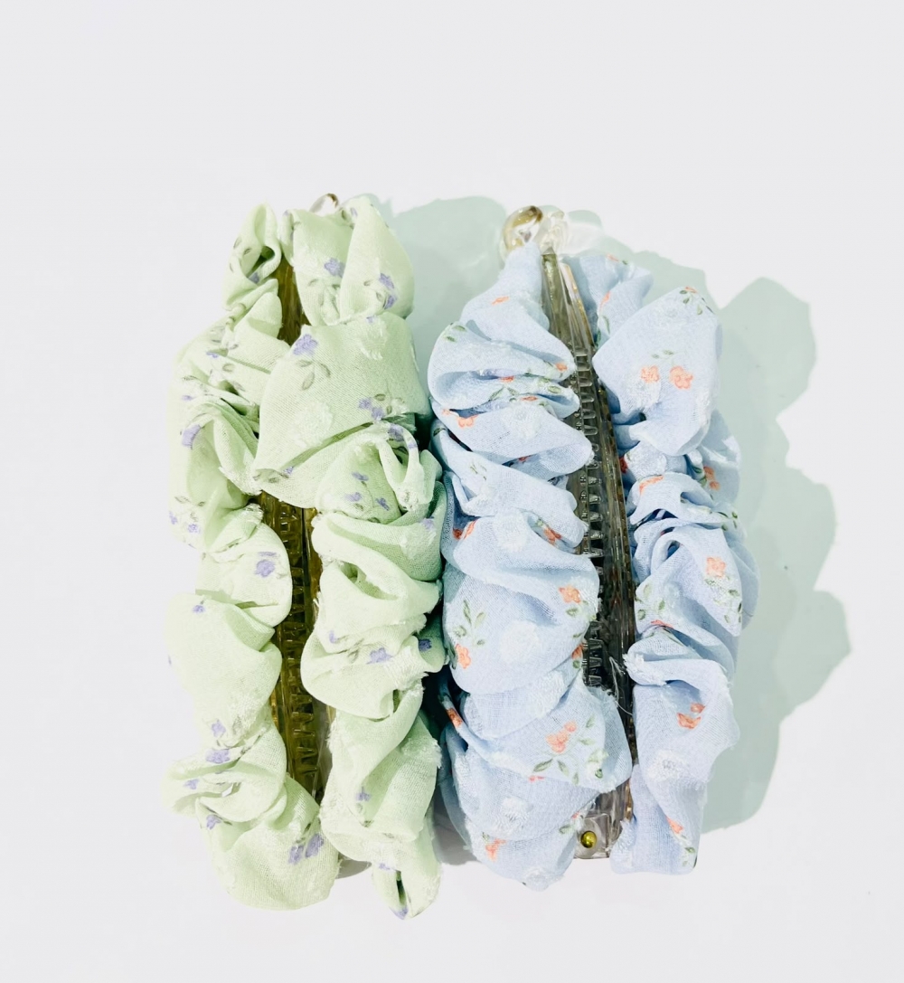 Pastoral Outing Chiffon Banana Clip Assorted