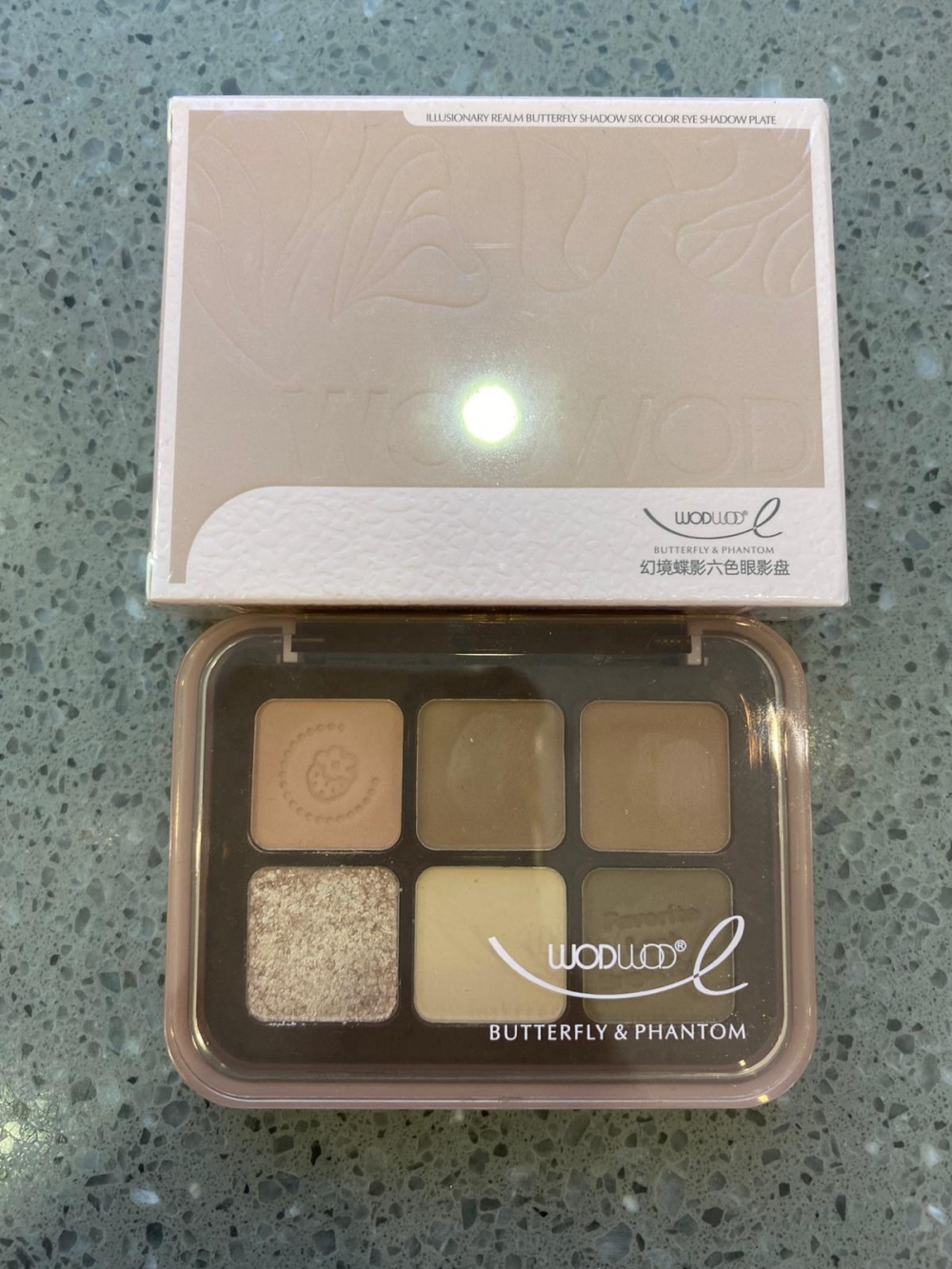 Wodwod Fantasy Butterfly 6-Color Eyeshadow Palette #01 Camellia/Soft-Wash Pinky Nude