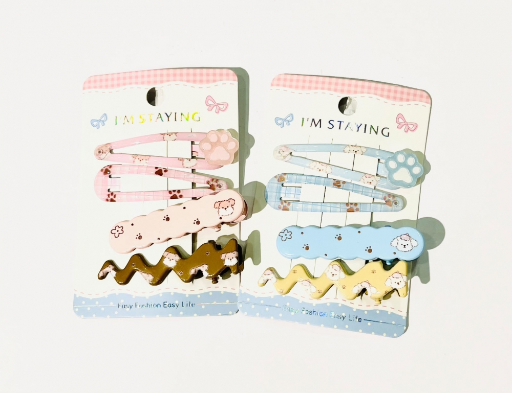 Cat Paw Print Duck Clip Set Assorted