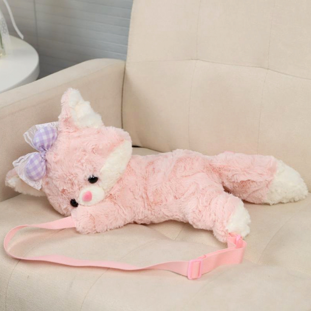 Pink Fox Jojo Plush Scarf/Adult/Thick
