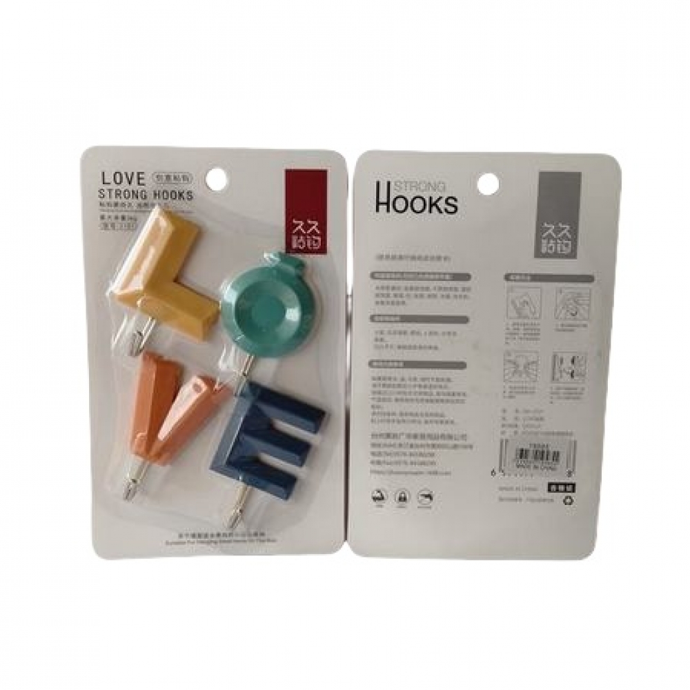 Adhesive Wall Hooks/4pcs/Love