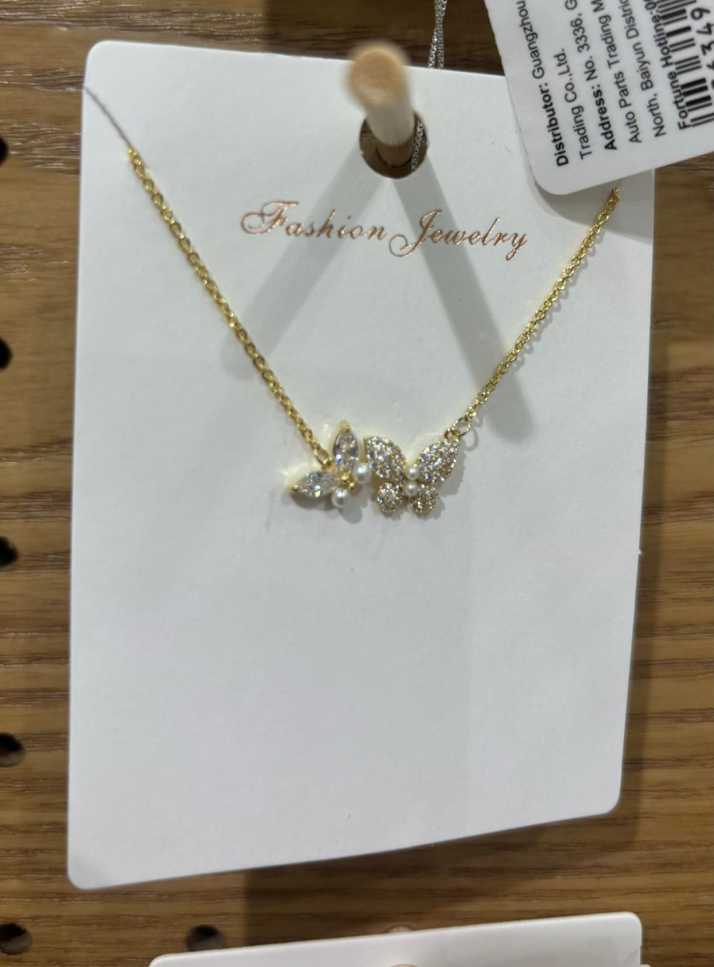 Flower words Elf butterfly thin necklace 02/ mixed