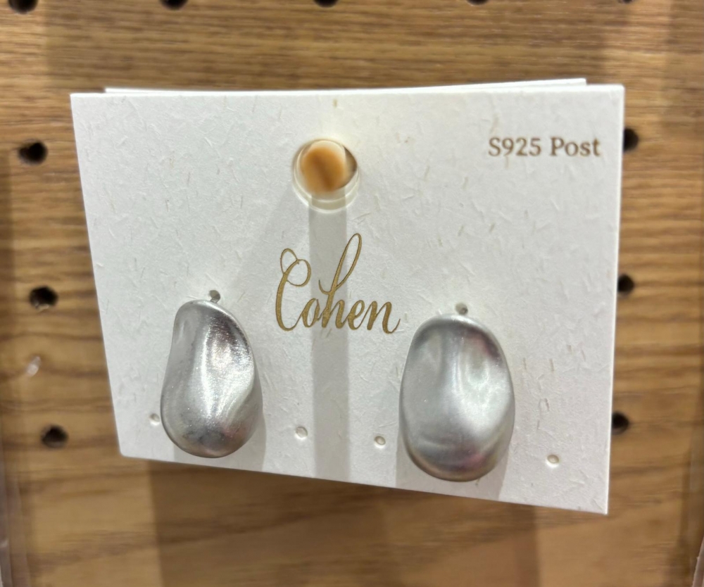 XY irregular drop metal stud earrings