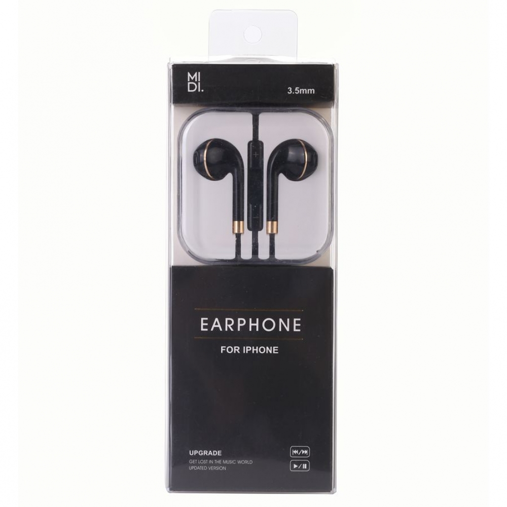 Upgraded version metal earphone /Black