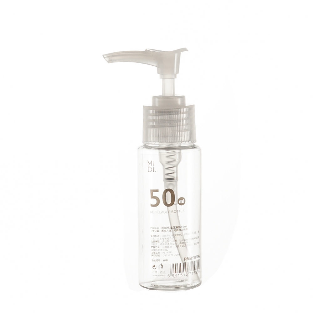 50 ml Transparent bottle pressure bottle