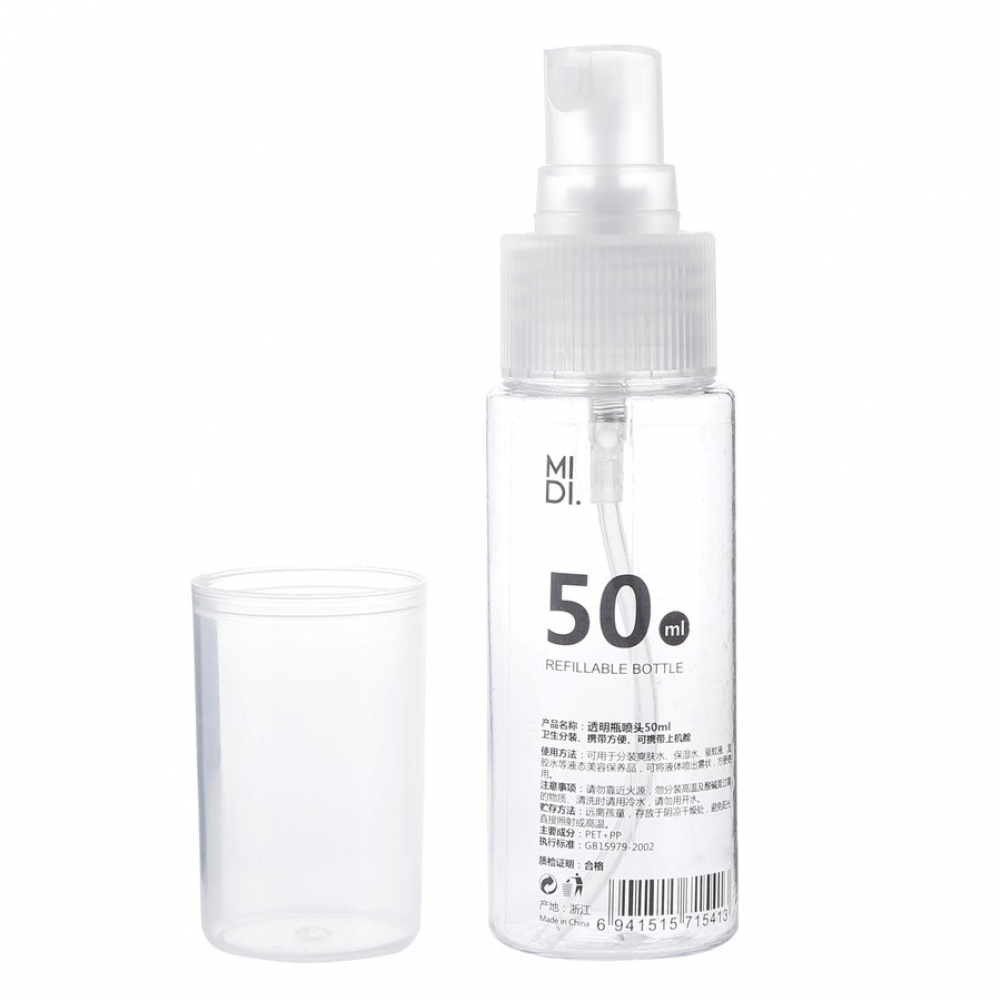 Transparent bottle nozzle 50ml