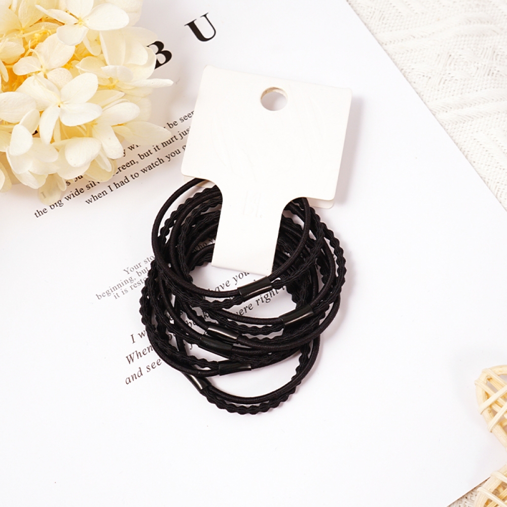 Black high elastic rubber band 6 pcs/Mixed