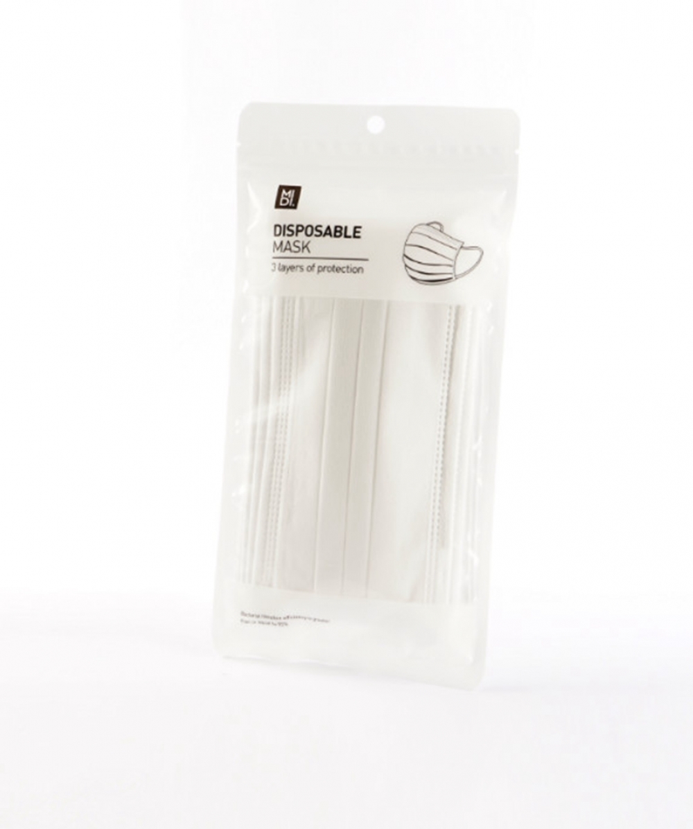 Pure color disposable masks 10pcs/White