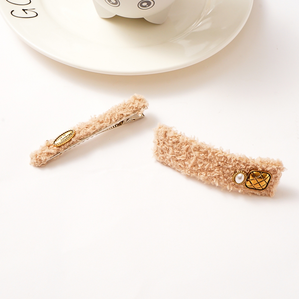 French high quality plush AB type hair clip