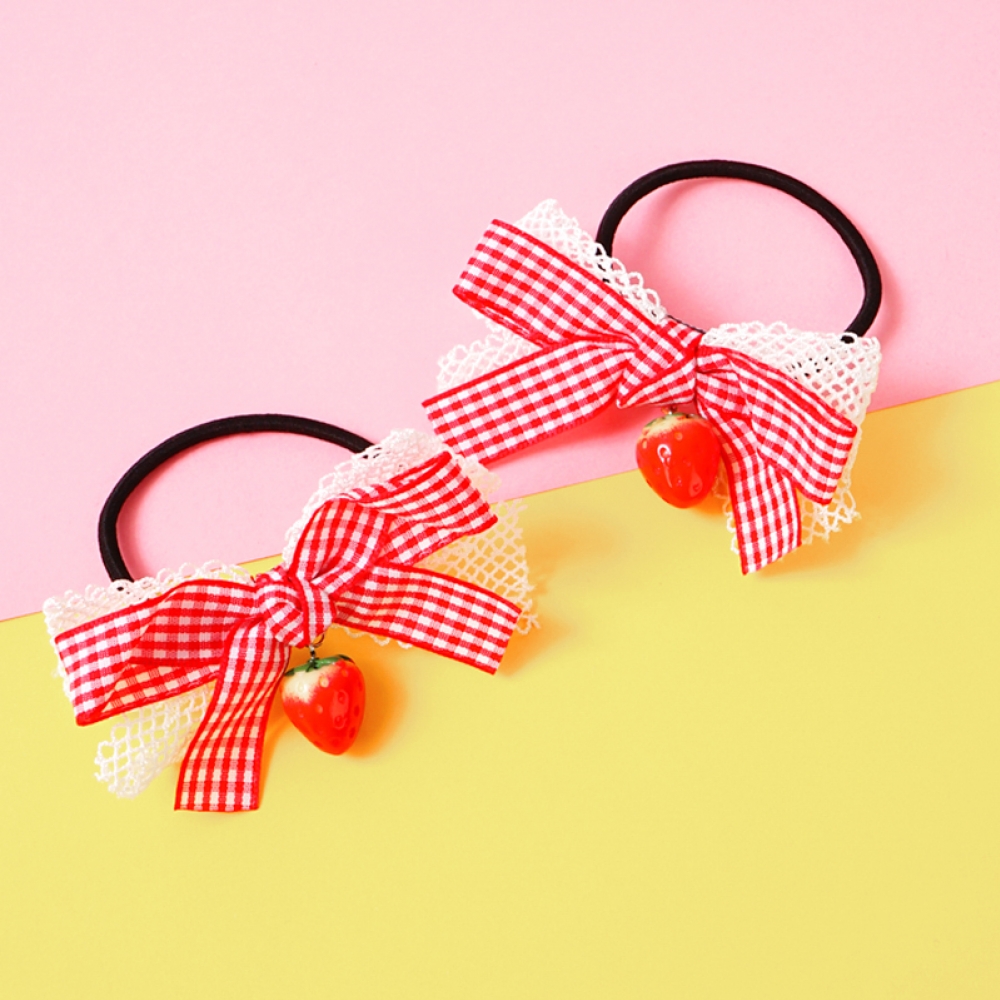 Lolita style strawberry hair tie