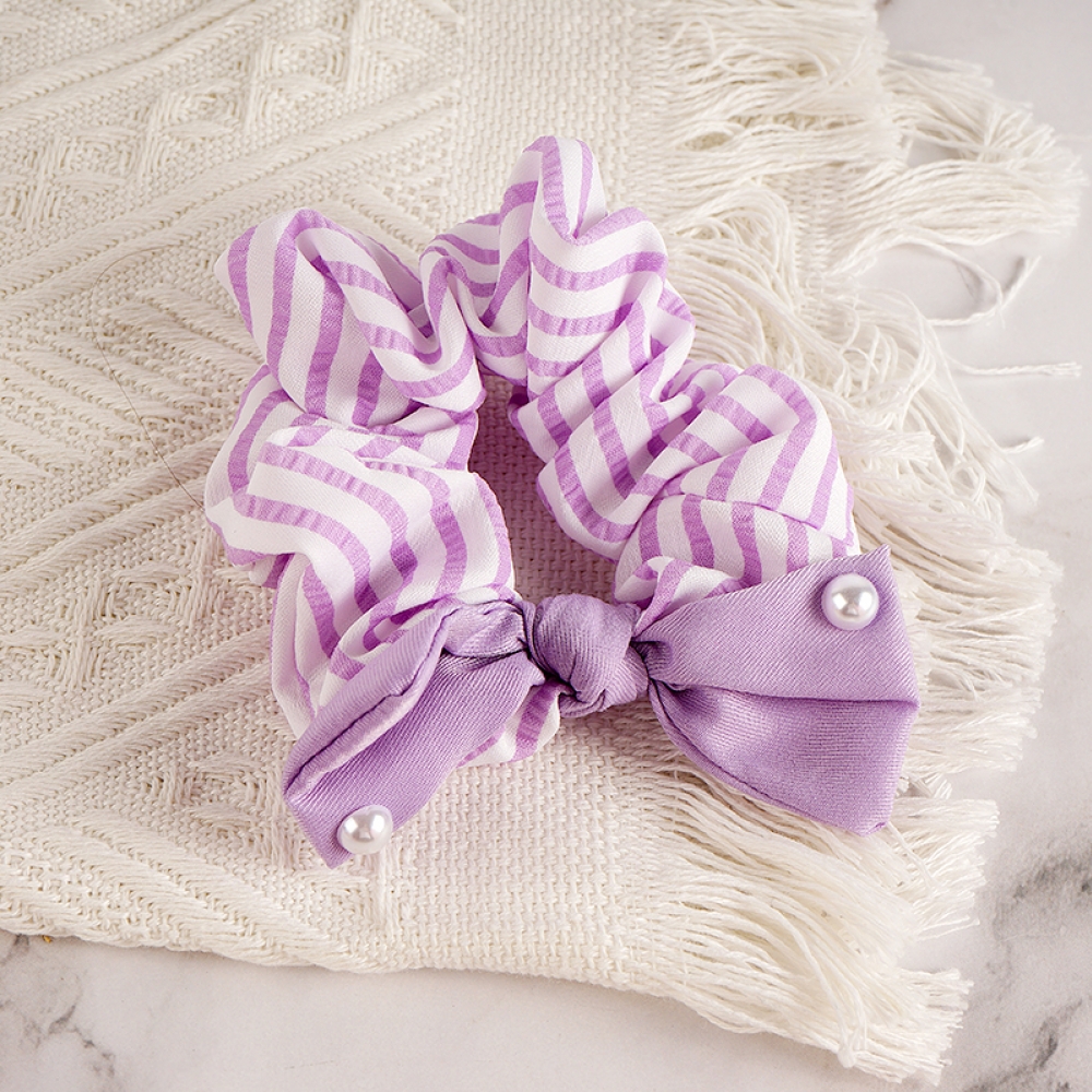 Striped bow head tie/Mixed