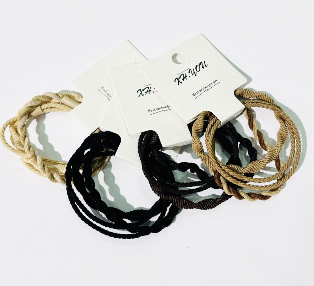 Basic Threaded Combination Rubber Band 4 Piece Pack Assorted