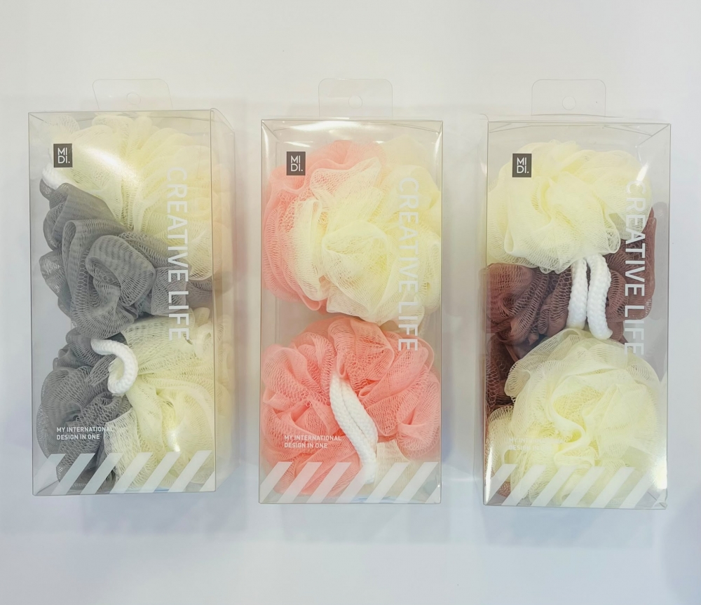 50 g Double Color Bath Ball 2 Packs Assorted