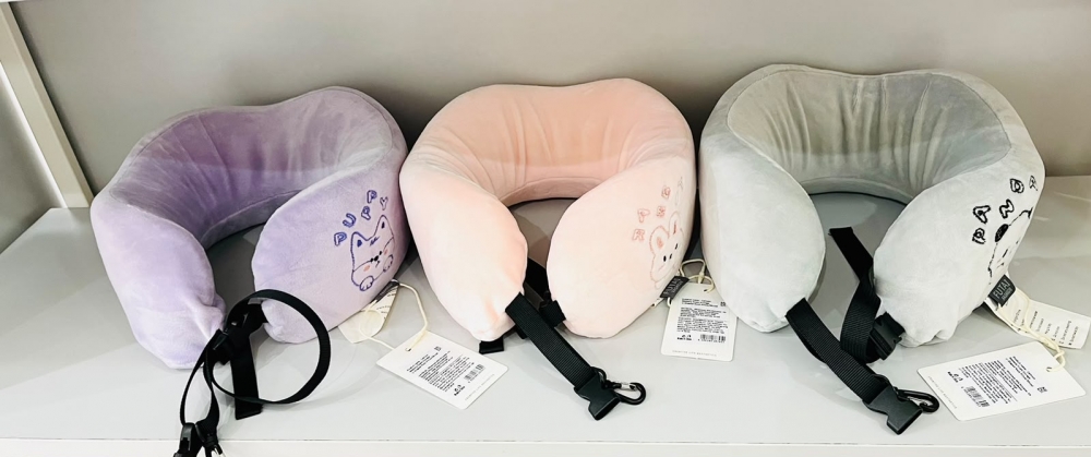 Cartoon Memory Foam Storage U Shaped Neck Pillow Assorted