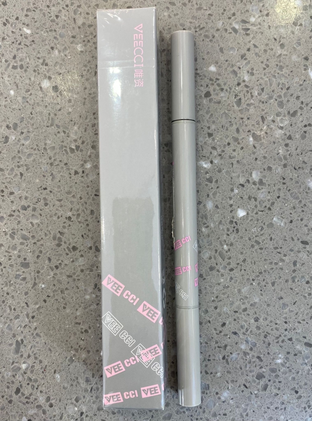 Veecci Clever Draw 3D Four-Claw Water Eyebrow Pen S03 Gray Black