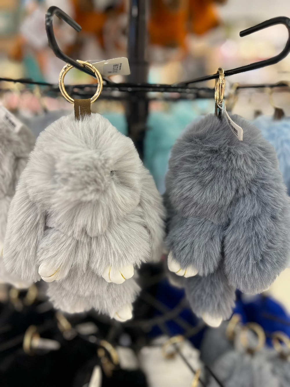 Faux Fur Bunny Keychain Pendant