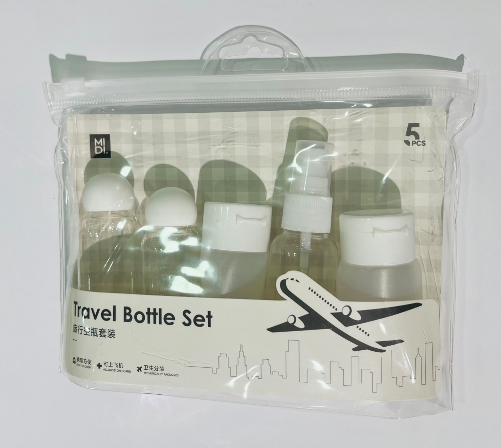 MIDI Travel Empty Bottle Set 5 Piece Set White