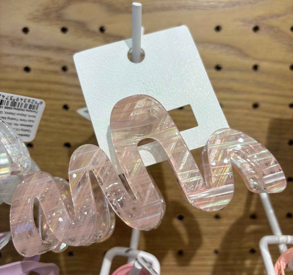 Iridescent Wavy Claw Clip/Large/Mixed