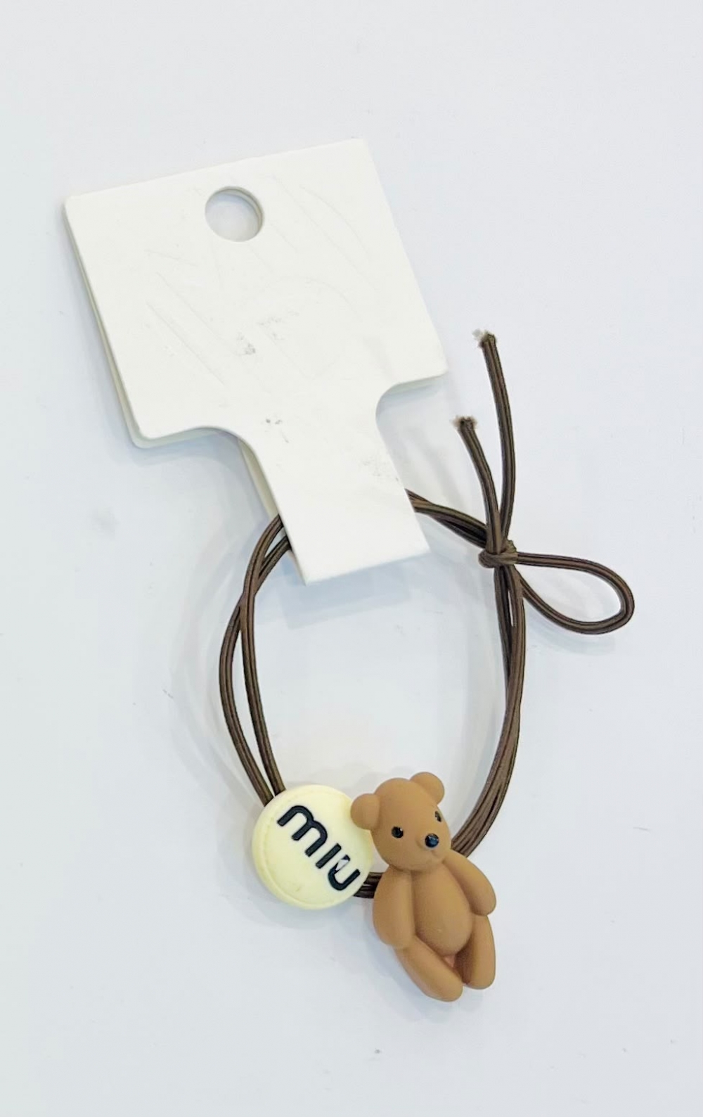 Korean Style Candy Bear Hear Tie Brown