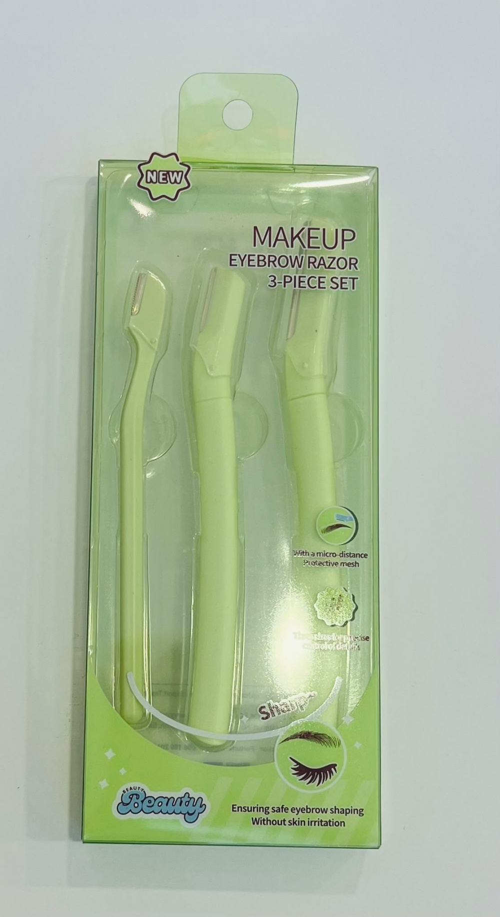 MIDI Matcha Forest Macro Eyebrow Razor 3 Pieces