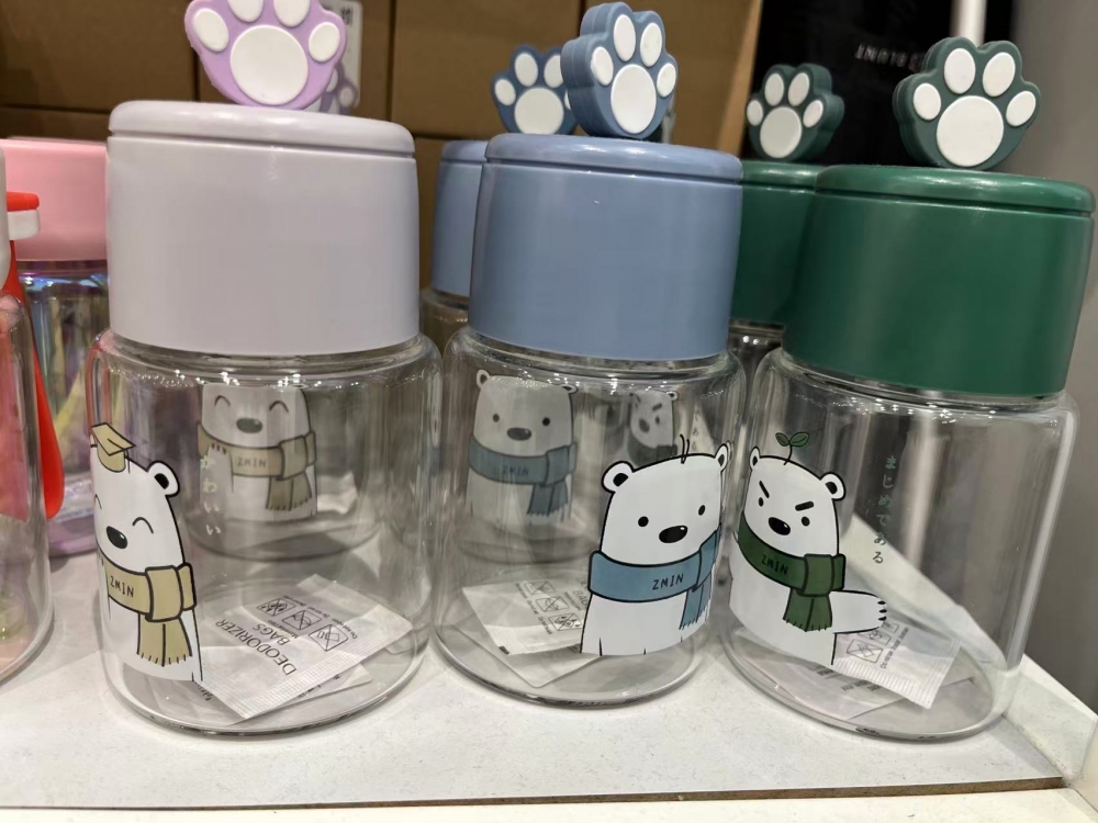 280ml Seto bear cartoon glass/Mixed