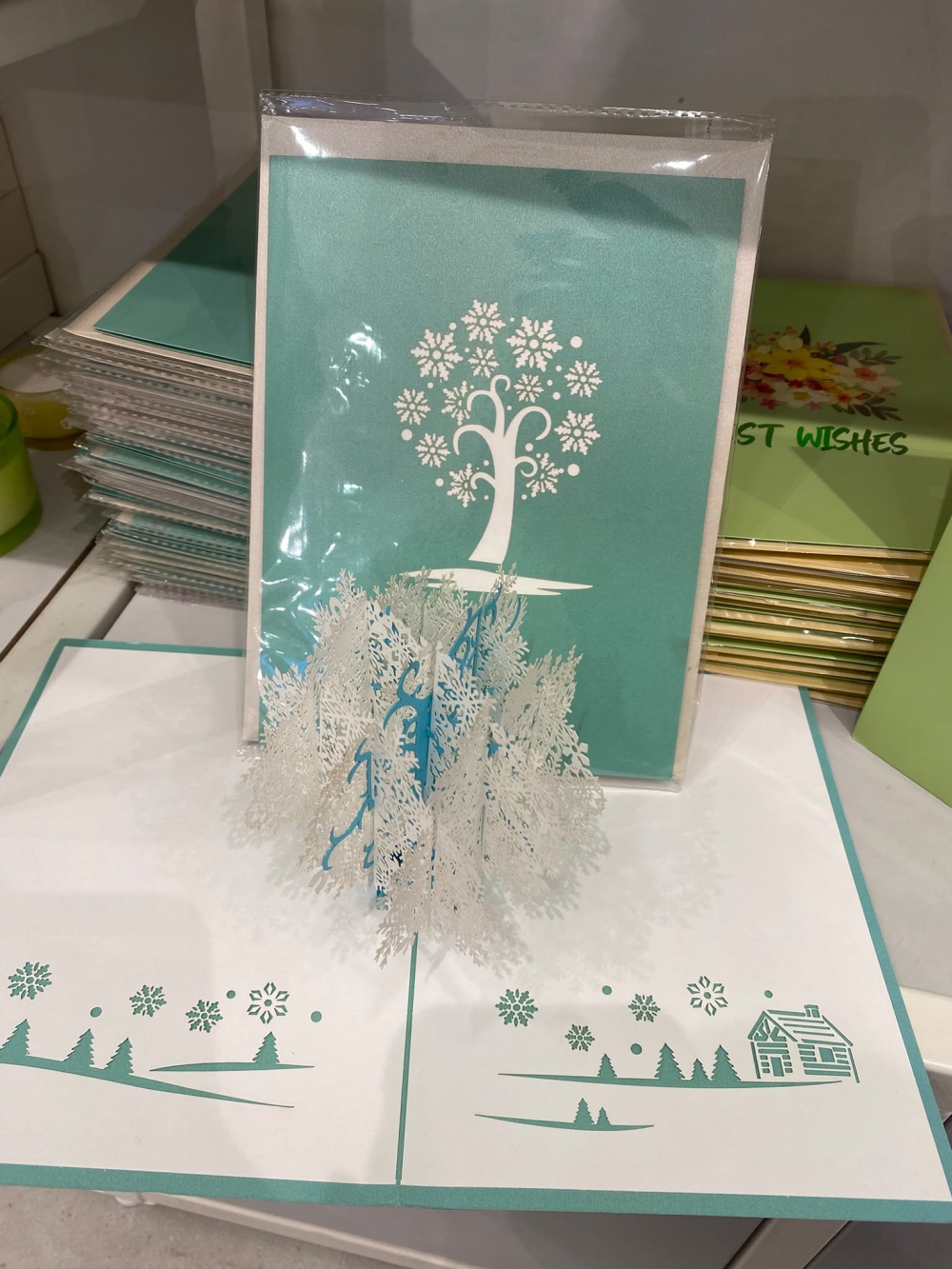 Christmas Snowflake Tree Card