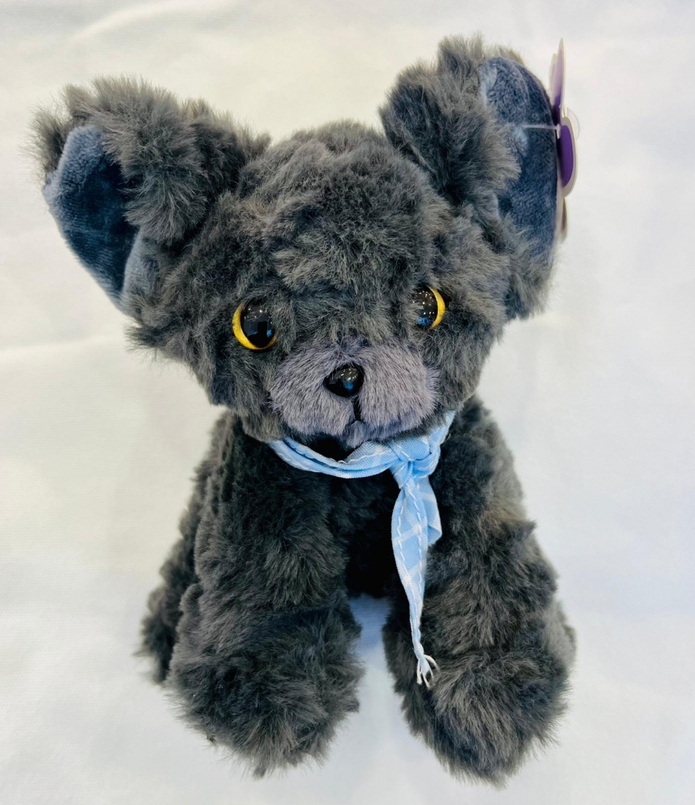 13CM Palmsized German Cat  Blue Scarf LQ