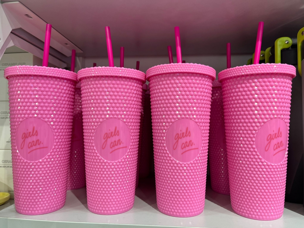 Pink Pineapple Check Sippy Cup/710ml