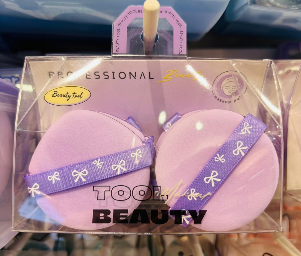 Purple Silver Series Hydrophilic Dual-Side Cushion Puff/6pcs