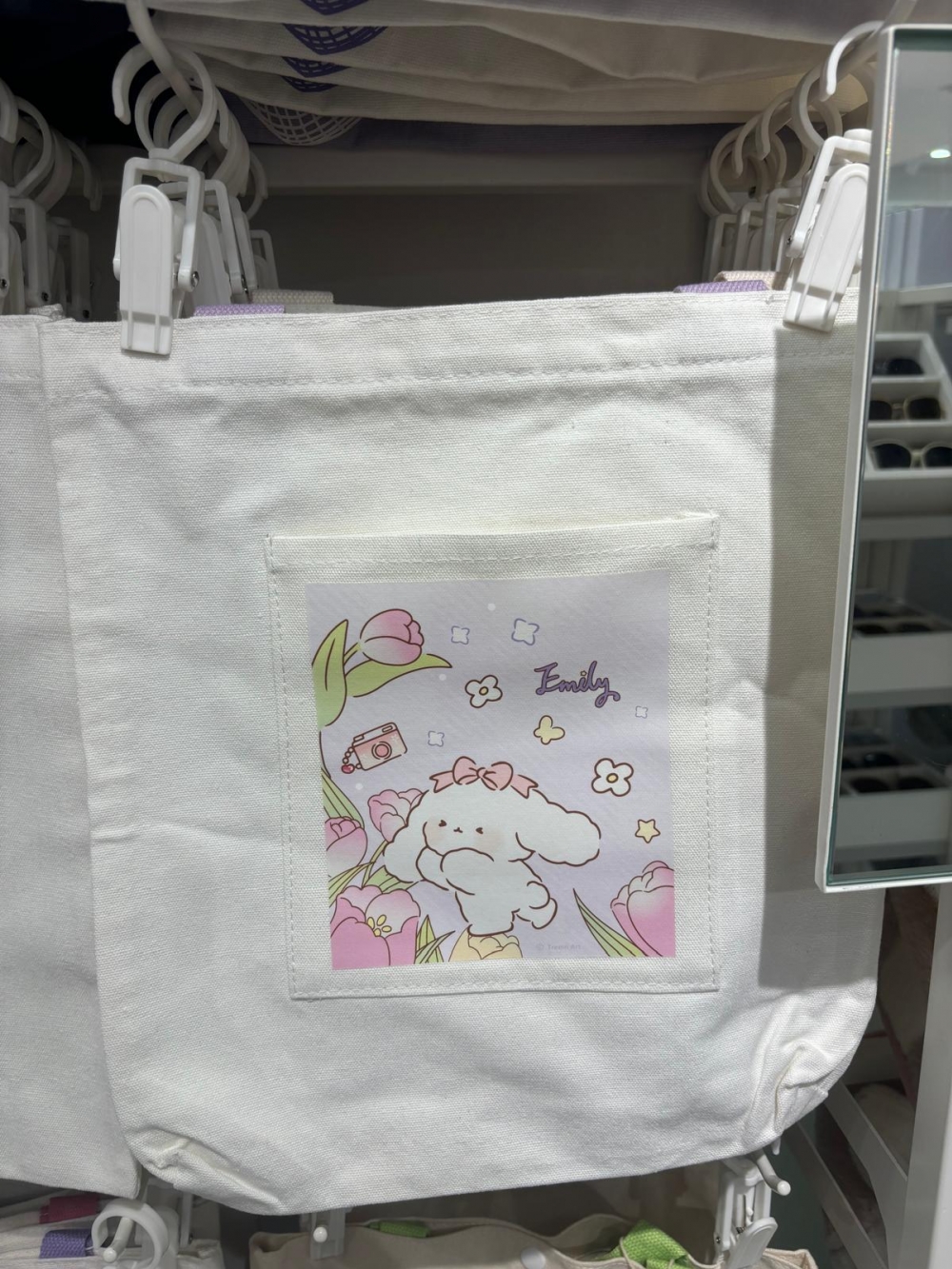 EMILY Tulip Pocket Canvas Shoulder Bag/Mixed