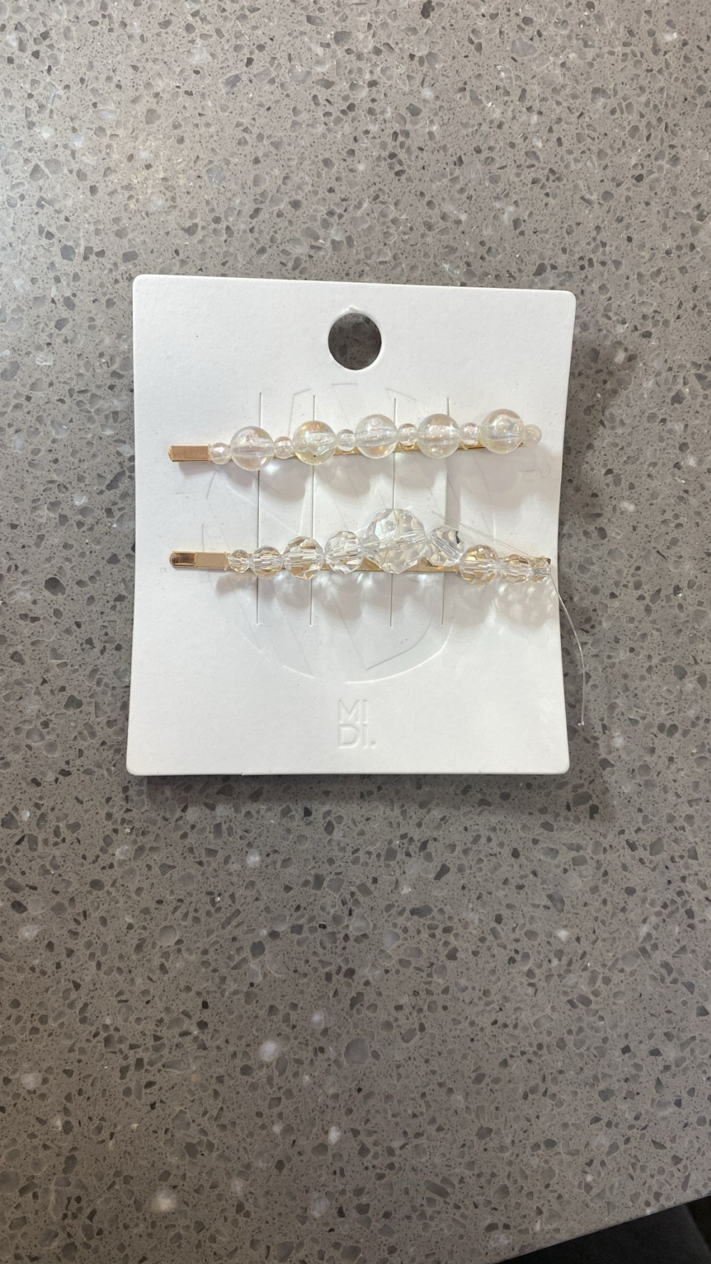 Personality Temperament Transparent Bead Bobby Pin Assorted