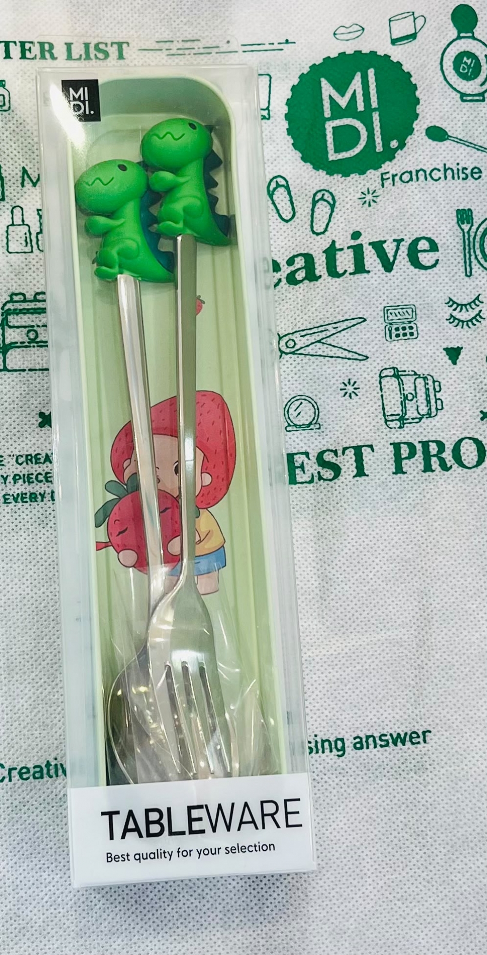 Dinosaur Tableware Set Fork Spoon Assorted