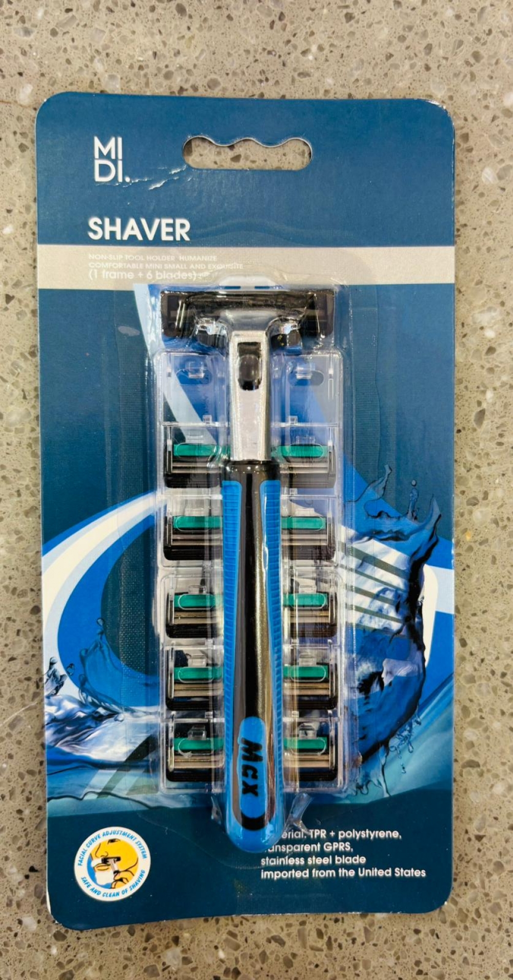 Flying Edge Razor/1 Rack + 6 Knife Heads