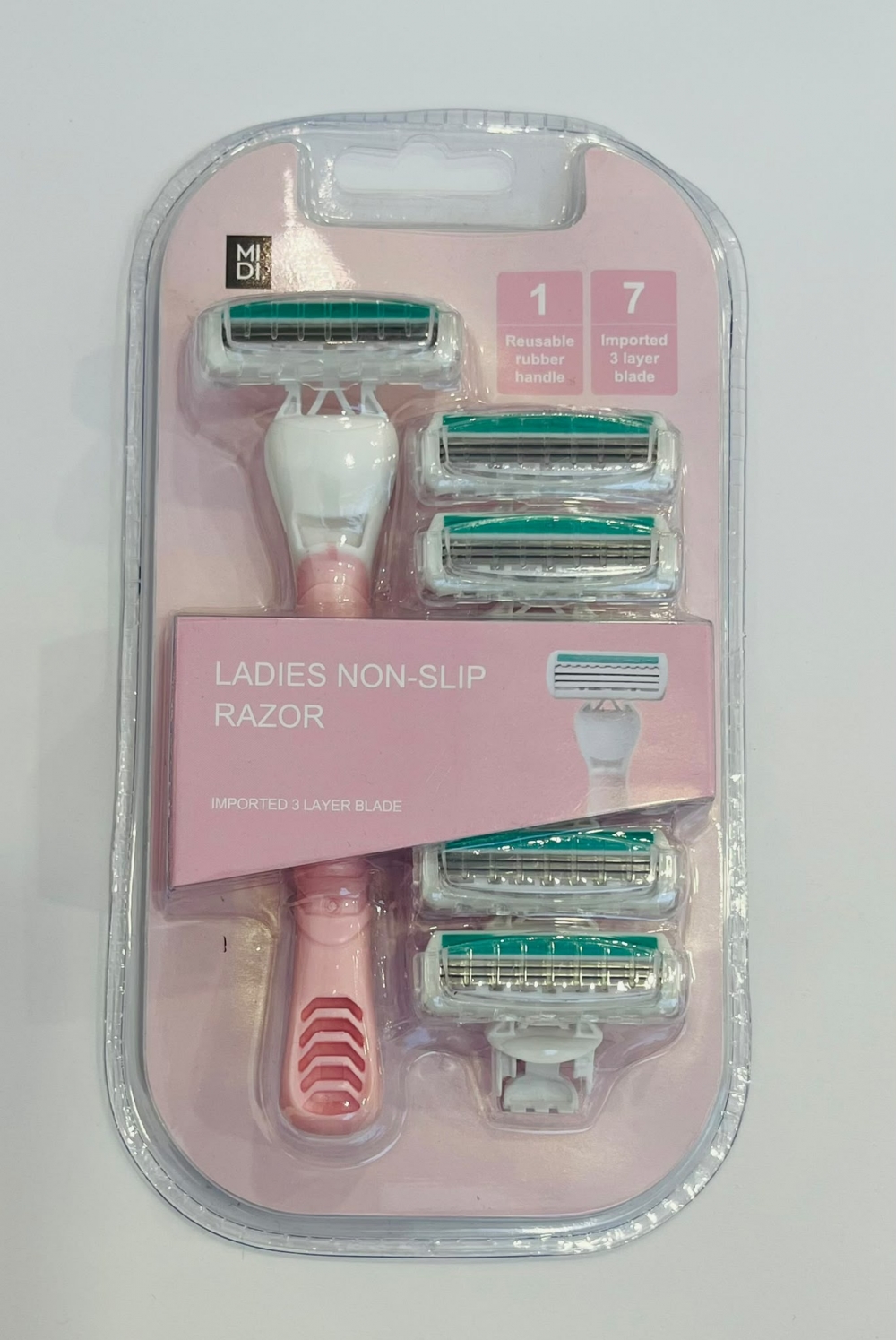 Women's Non-Slip Lightweight Razor/1 Knife Rack + 7 Knife Heads