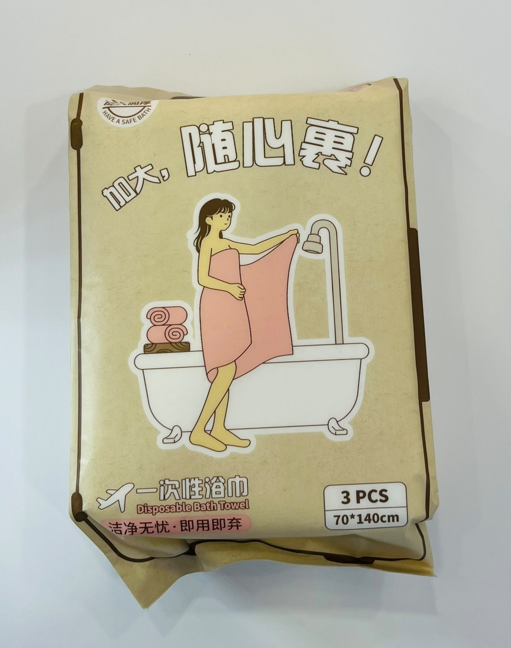 TTR Light Travel Plus Extra Large Thickened Disposable Towel 3 pcs