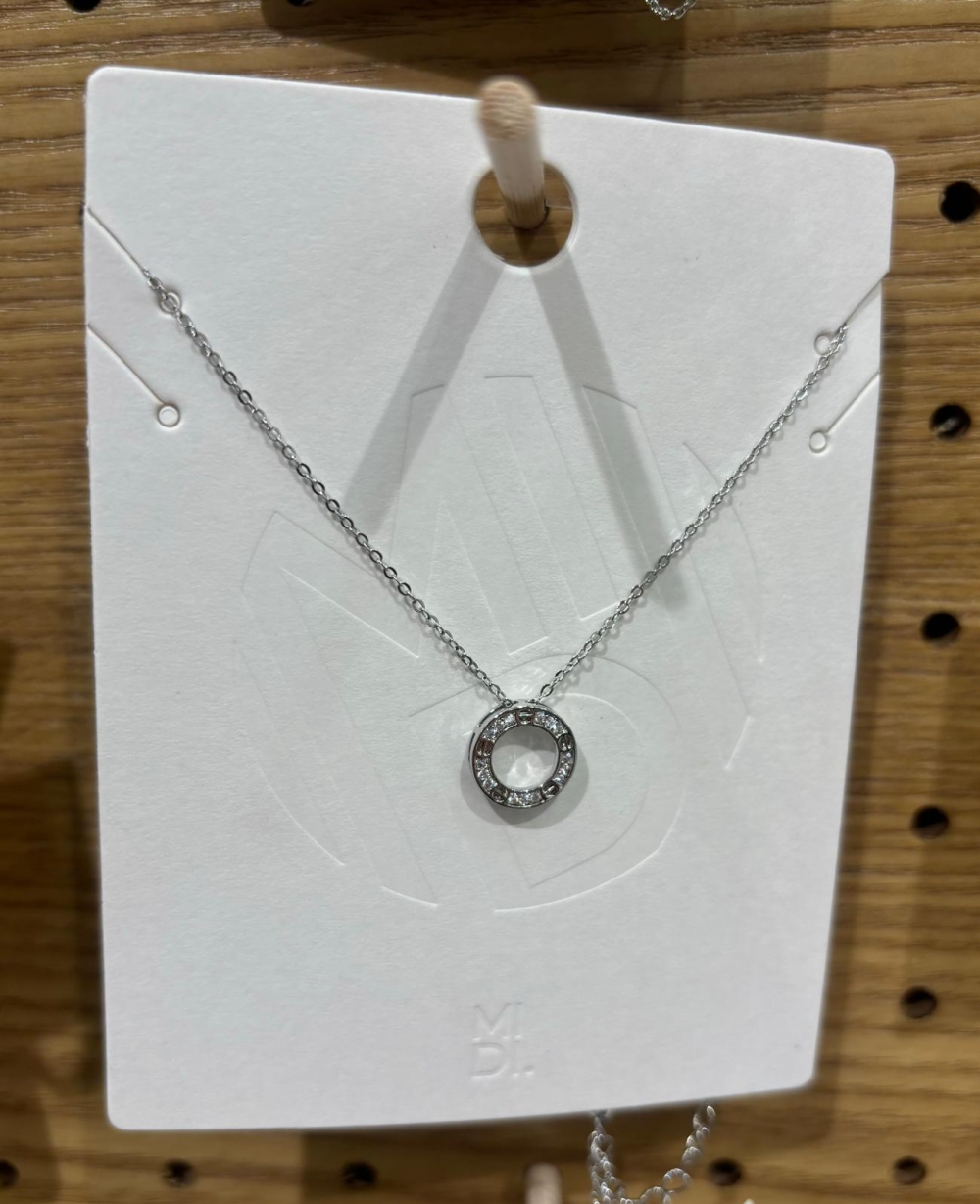 Light luxury swimming circle thin necklace/mix