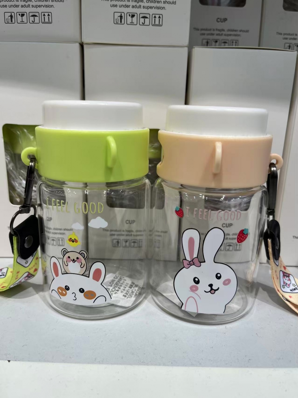 Rabbit Glass Handy Cup/280ml/Mixed